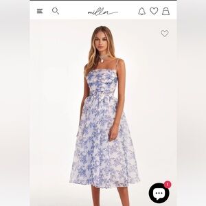 Milla Hydrangea Midi Dress